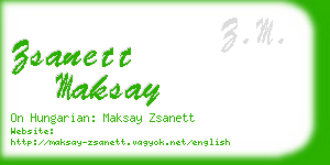 zsanett maksay business card